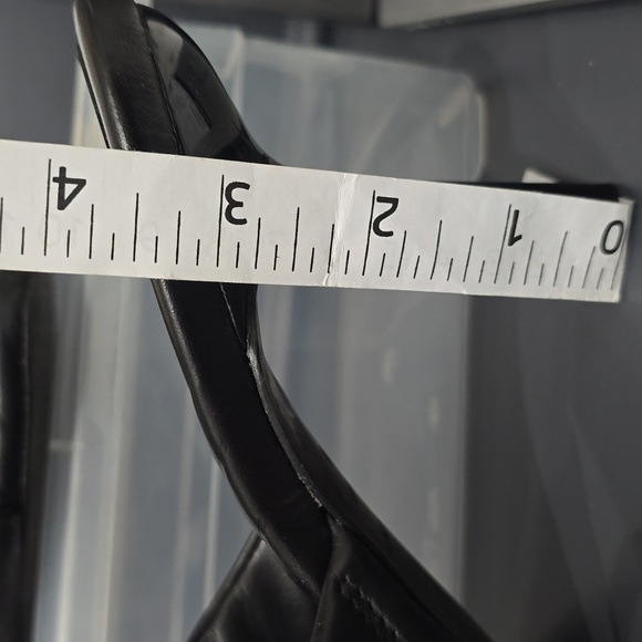 Antonio Melanie Mazie Leather Black Square Toe Mules Sandals Size 10M - Picture 6 of 6